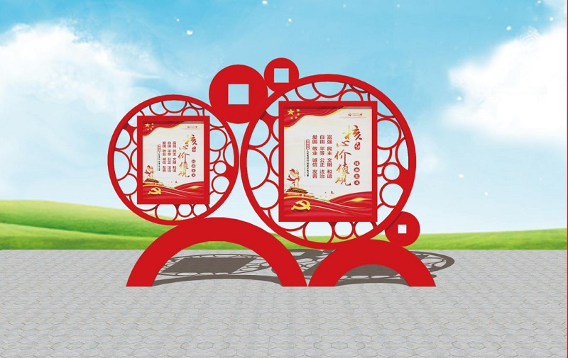 社會(huì)主義核心價(jià)值觀(guān)標(biāo)牌，哪些地方合適擺放可移動(dòng)的？(圖1)